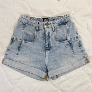 BDG Light Blue Jean Shorts with Rolled Hem